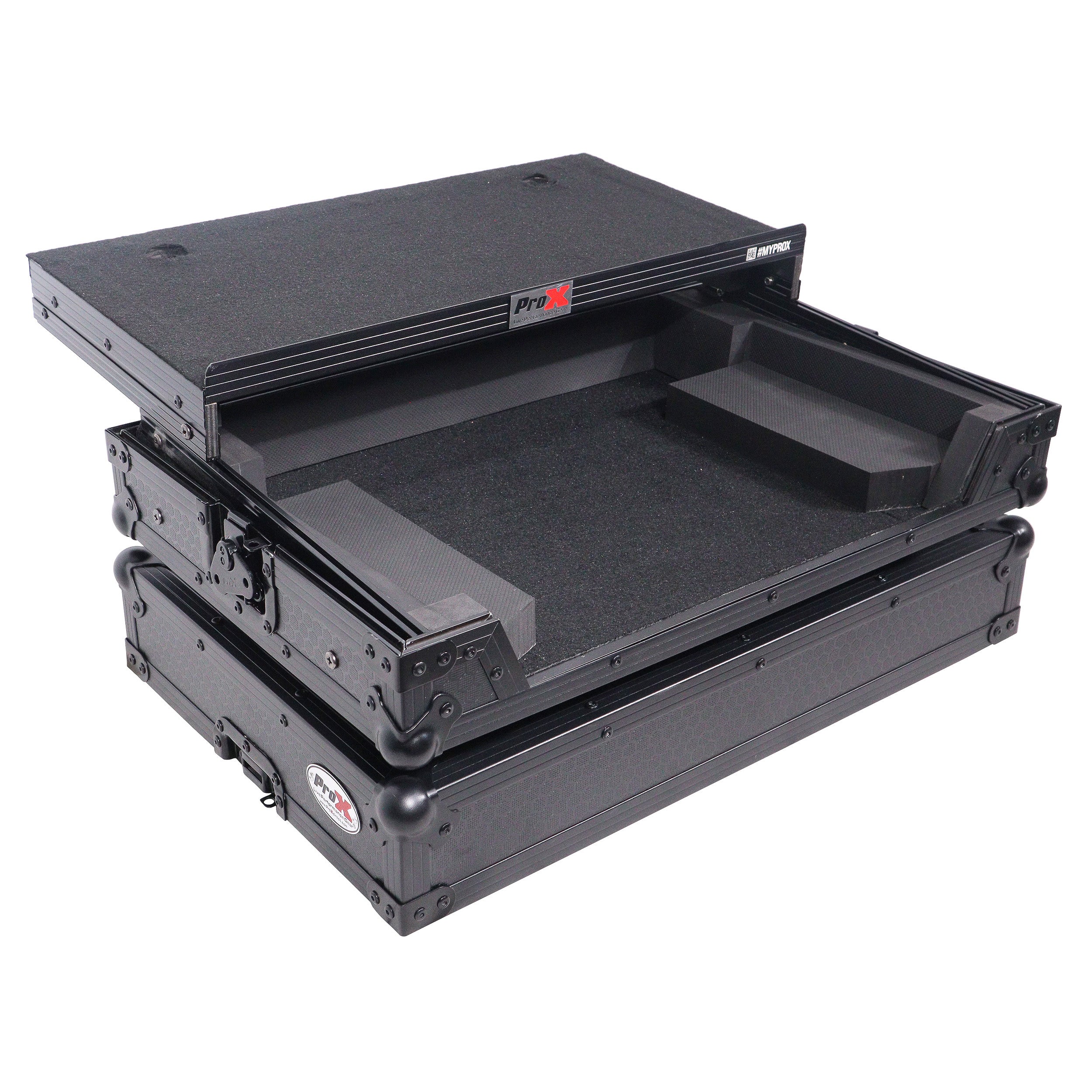 ProX X-DDJREV1LTBL ATA Flight Case for Pioneer DDJ-REV1 Controller with Laptop Shelf