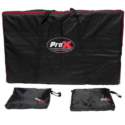 ProX XF-4X3048BMK2 4 Panel DJ Facade with Black and White Scrims