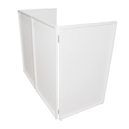 ProX XF-4X3048BW-MK2 Four Panel Collapse and Go DJ Facade with White Frame and Carry Bag