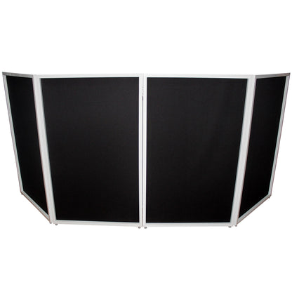 ProX XF-4X3048BW-MK2 Four Panel Collapse and Go DJ Facade with White Frame and Carry Bag