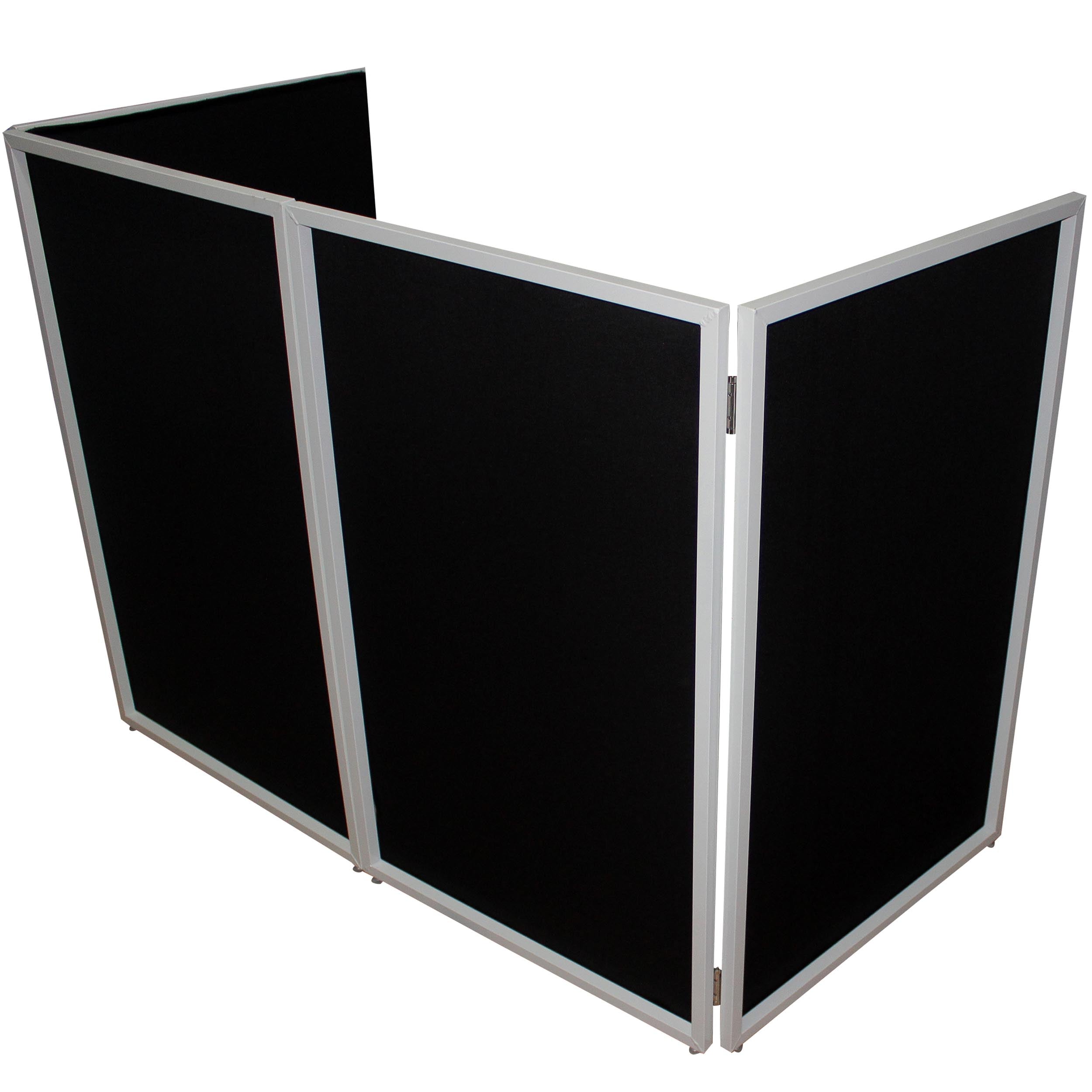 ProX XF-4X3048BW-MK2 Four Panel Collapse and Go DJ Facade with White Frame and Carry Bag
