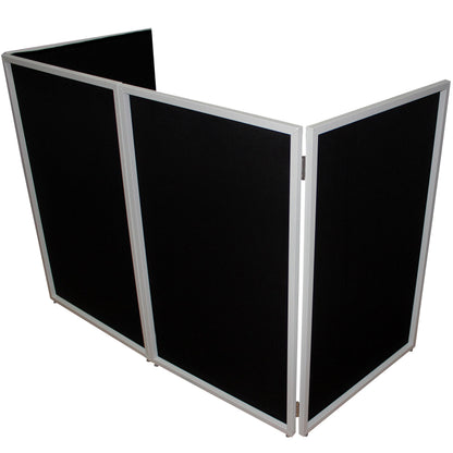 ProX XF-4X3048BW-MK2 Four Panel Collapse and Go DJ Facade with White Frame and Carry Bag