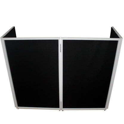 ProX XF-4X3048BW-MK2 Four Panel Collapse and Go DJ Facade with White Frame and Carry Bag