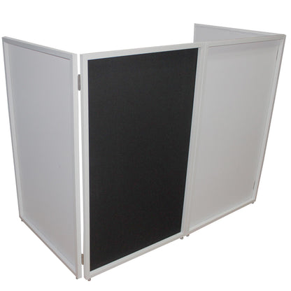 ProX XF-4X3048BW-MK2 Four Panel Collapse and Go DJ Facade with White Frame and Carry Bag