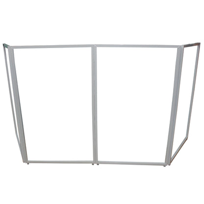 ProX XF-4X3048BW-MK2 Four Panel Collapse and Go DJ Facade with White Frame and Carry Bag