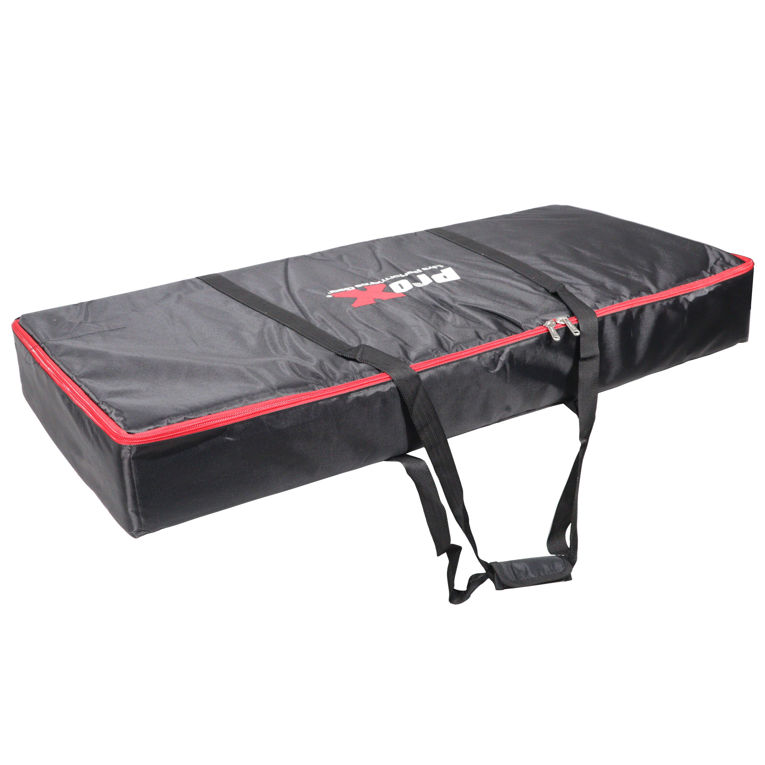 ProX XF-VISTAWH Vista DJ Booth Facade Table Station with Black and White Scrim