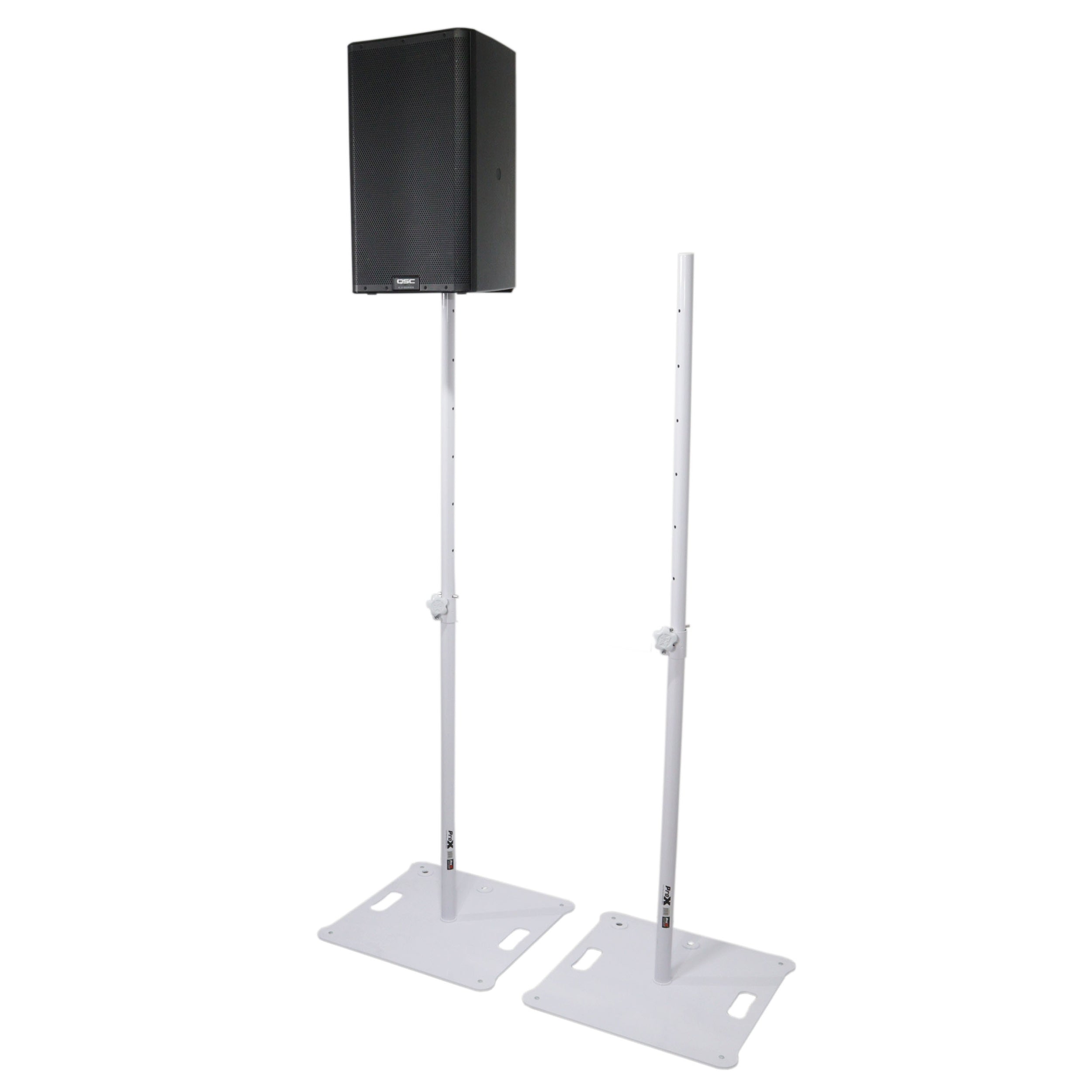 ProX Polaris Set of 2 White Speaker Stands