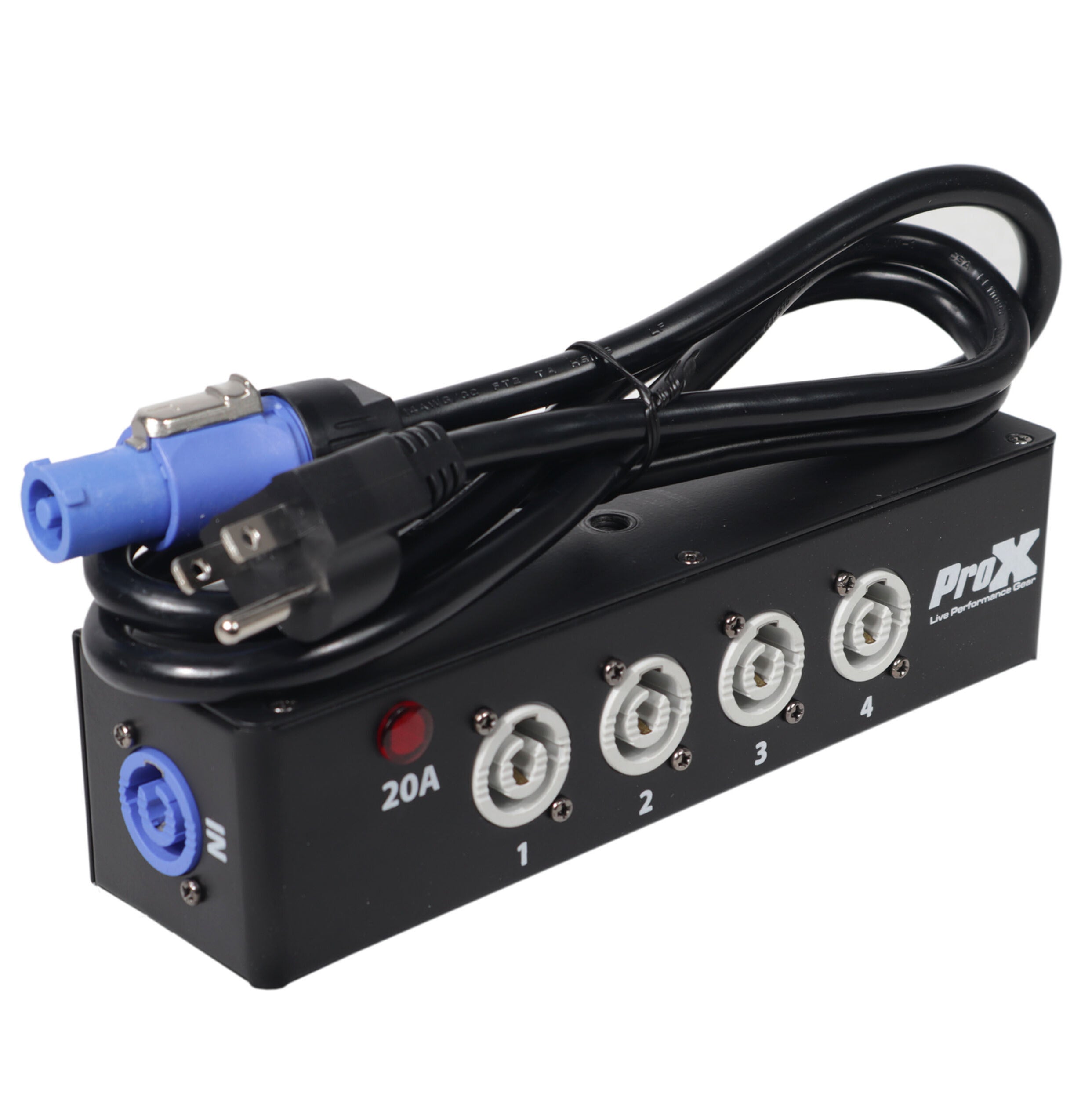 ProX X-PWC X 4BOX Power Center Four-way Splitter
