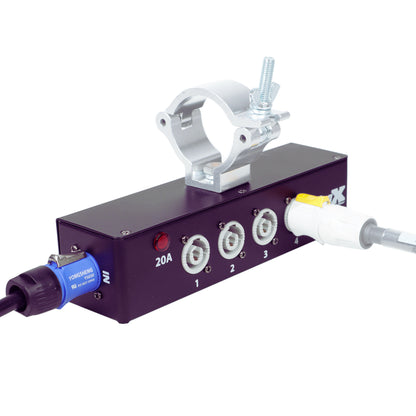 ProX X-PWC X 4BOX Power Center Four-way Splitter