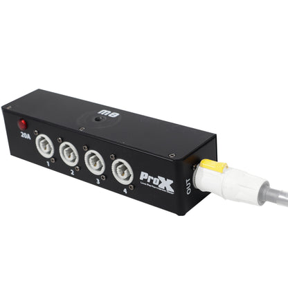 ProX X-PWC X 4BOX Power Center Four-way Splitter