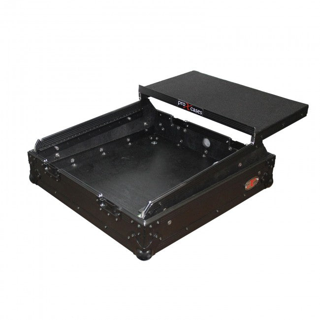 ProX 10U Top Mount 19 Slanted Black on Black Mixer Case