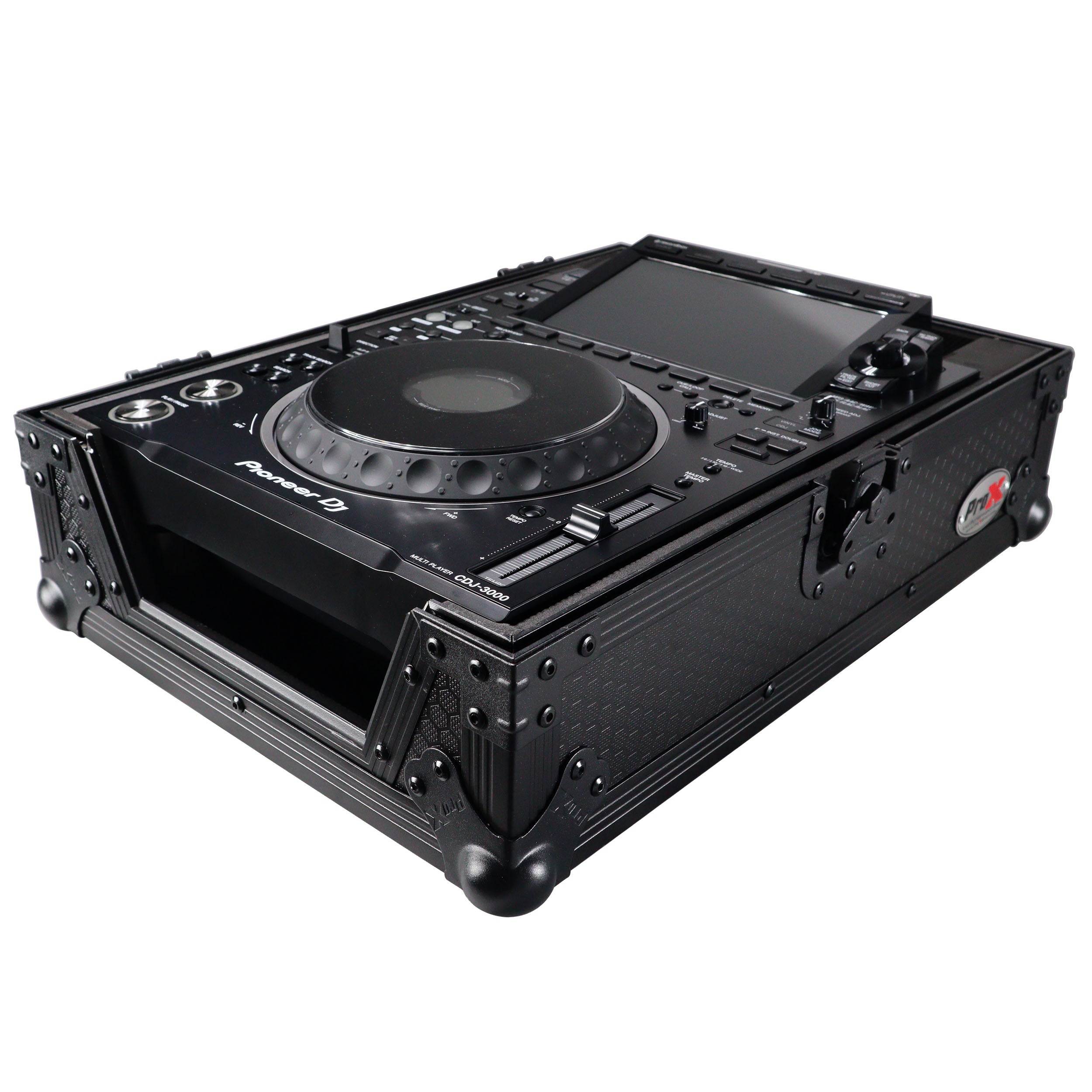 ProX XS-CDJ-3000 BL Flight Case for Pioneer CDJ-3000 DJ Multi Player Black on Black