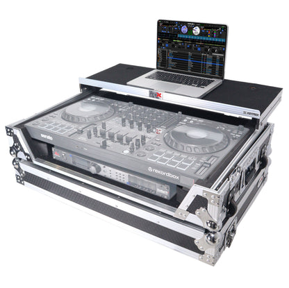 ProX XS-DDJFLX10WLT Flight Style Road Case with Laptop Shelf for Pioneer DDJ-FLX10
