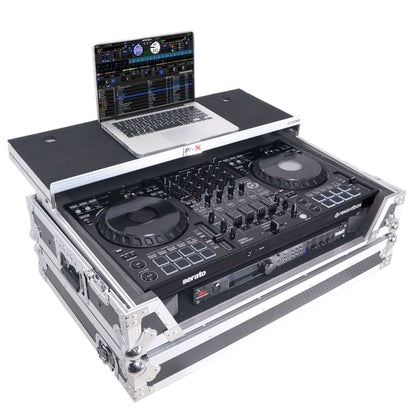 ProX XS-DDJFLX10WLT Flight Style Road Case with Laptop Shelf for Pioneer DDJ-FLX10