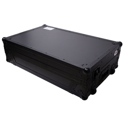 ProX XS-DDJFLX102UWLTBLLED Flight Style Road Case with Laptop Shelf and LED Black Finish for Pioneer DJ FLX10