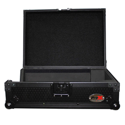 ProX XS-M12BL Flight Case for 12 Large Format DJ Mixers Black on Black