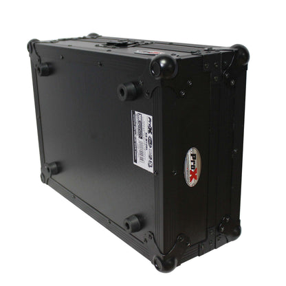 ProX XS-M12BL Flight Case for 12 Large Format DJ Mixers Black on Black