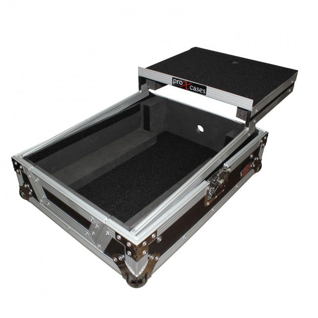 ProX Mixer ATA Flight Hard Case for Large Format 12 Universal DJ Mixer with Laptop Shelf