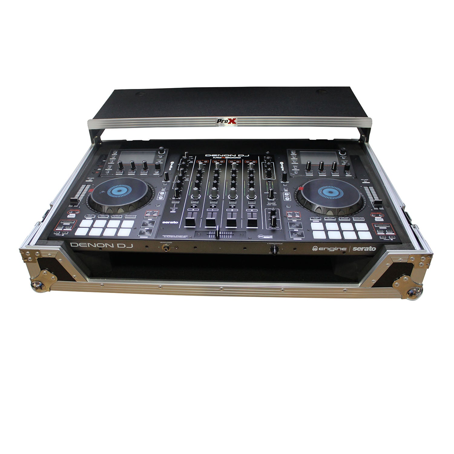 ProX XS-MCX8000WLT Flight Case for Denon MCX8000 with Wheels and Laptop Shelf
