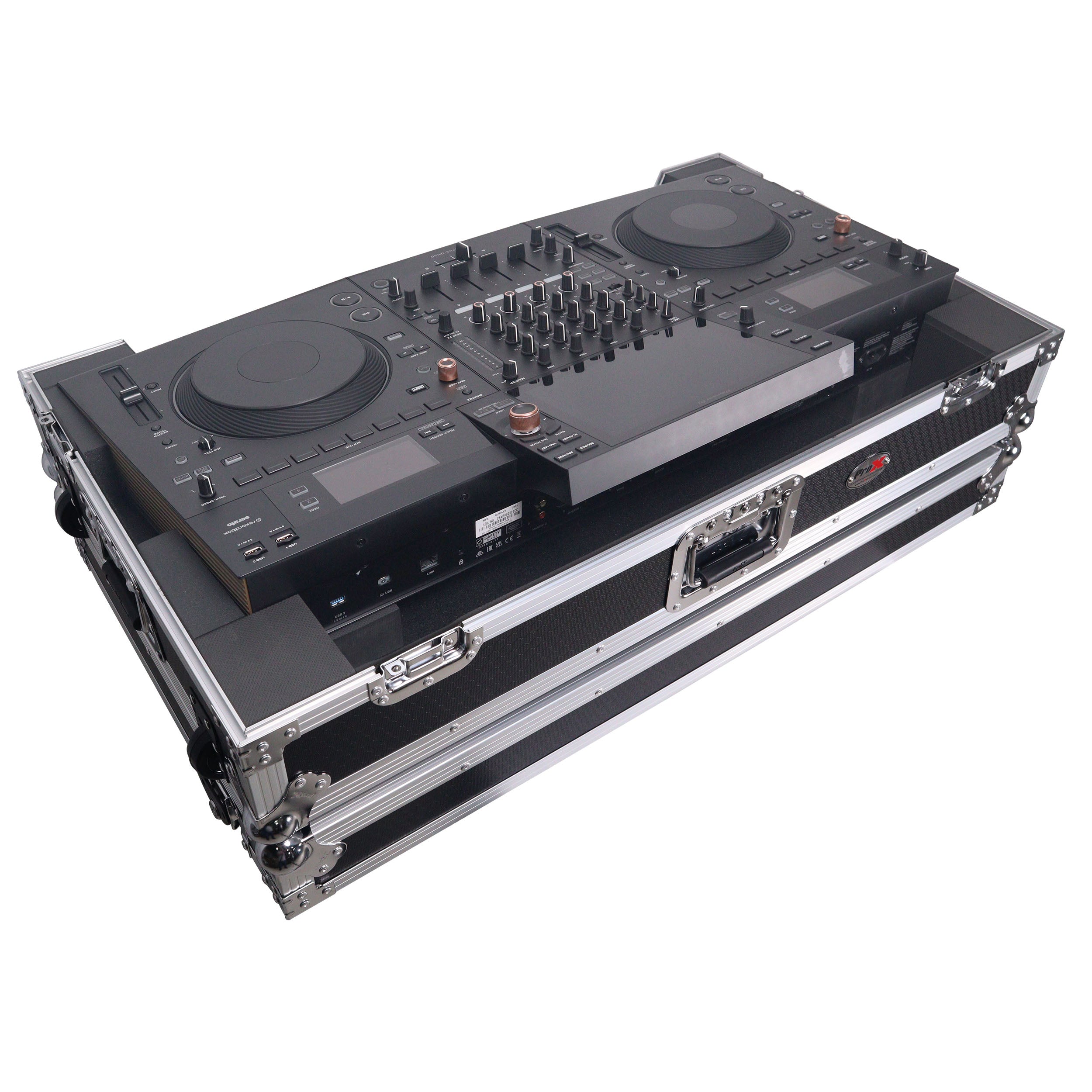 ProX ATA Flight Style Road Case For Pioneer Opus Quad DJ Controller with 1U Rack Space and Wheels