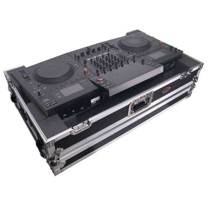 ProX ATA Flight Style Road Case For Pioneer Opus Quad DJ Controller with 1U Rack Space and Wheels