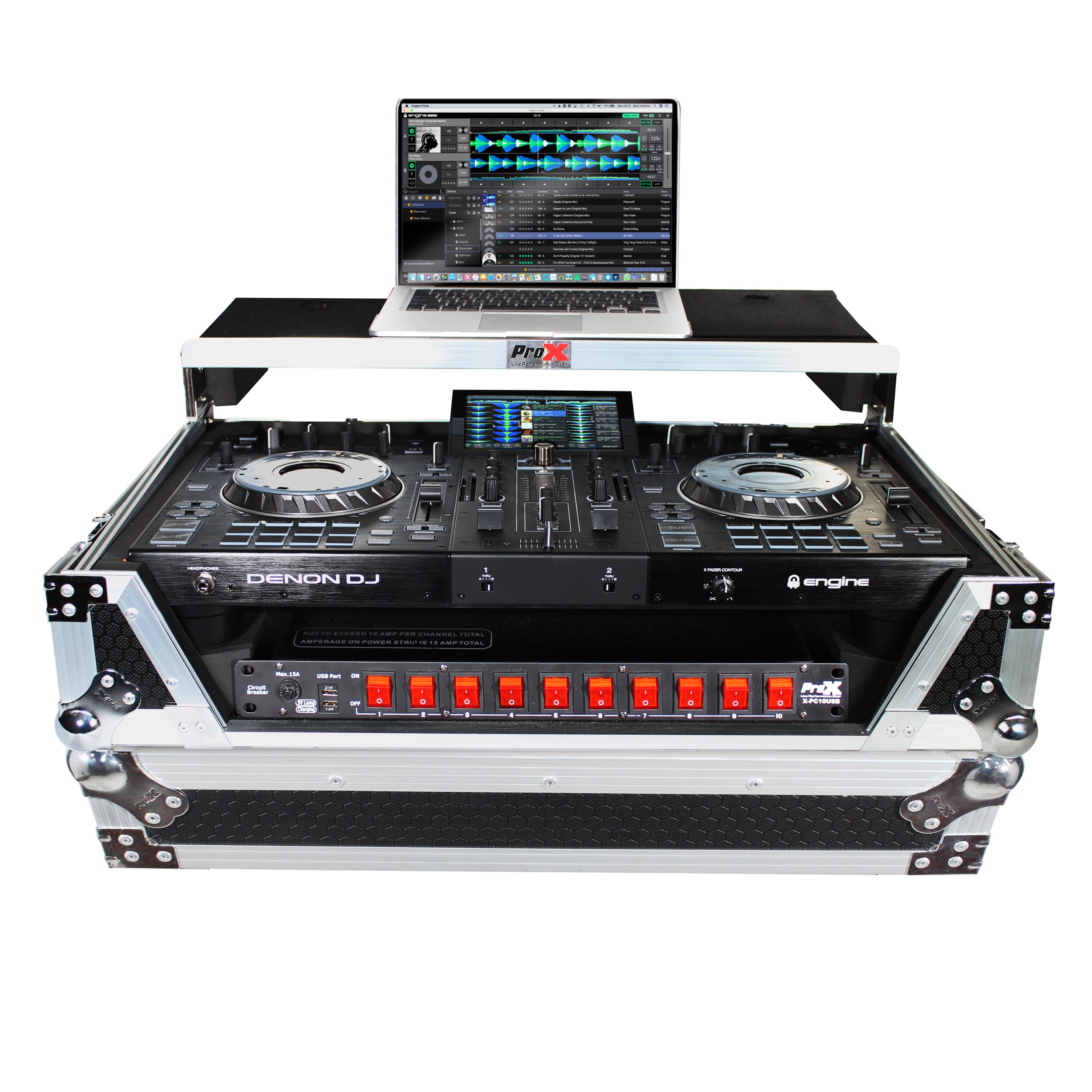 ProX XS-PRIME2 LT Flight Case for Denon Prime 2 DJ Controller