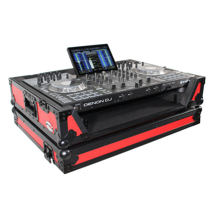 ProX XS-PRIME4 WRB Flight Case for Denon Prime 4 Black on Red