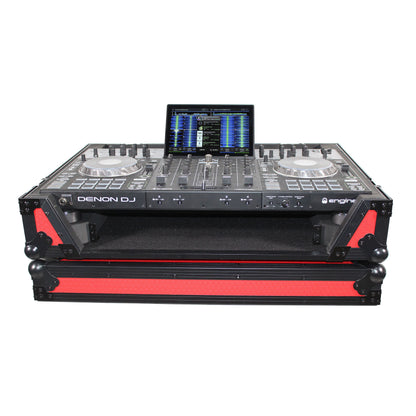 ProX XS-PRIME4 WRB Flight Case for Denon Prime 4 Black on Red