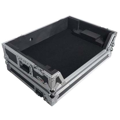 ProX XS-RANEONE-W Rane ONE Flight Case w/ Wheels & 1U Rack Silver/Black
