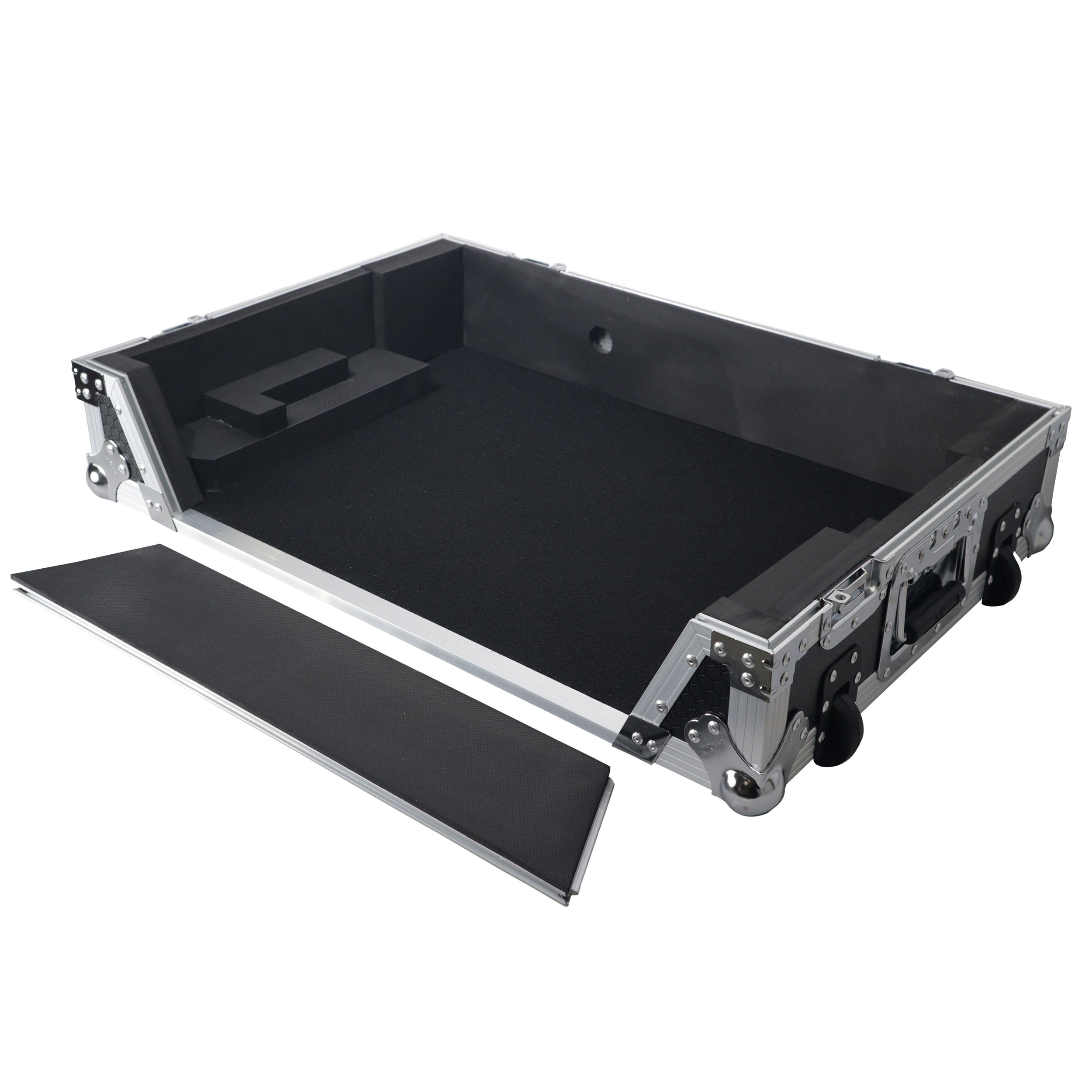 ProX XS-RANEONE-W Rane ONE Flight Case w/ Wheels & 1U Rack Silver/Black