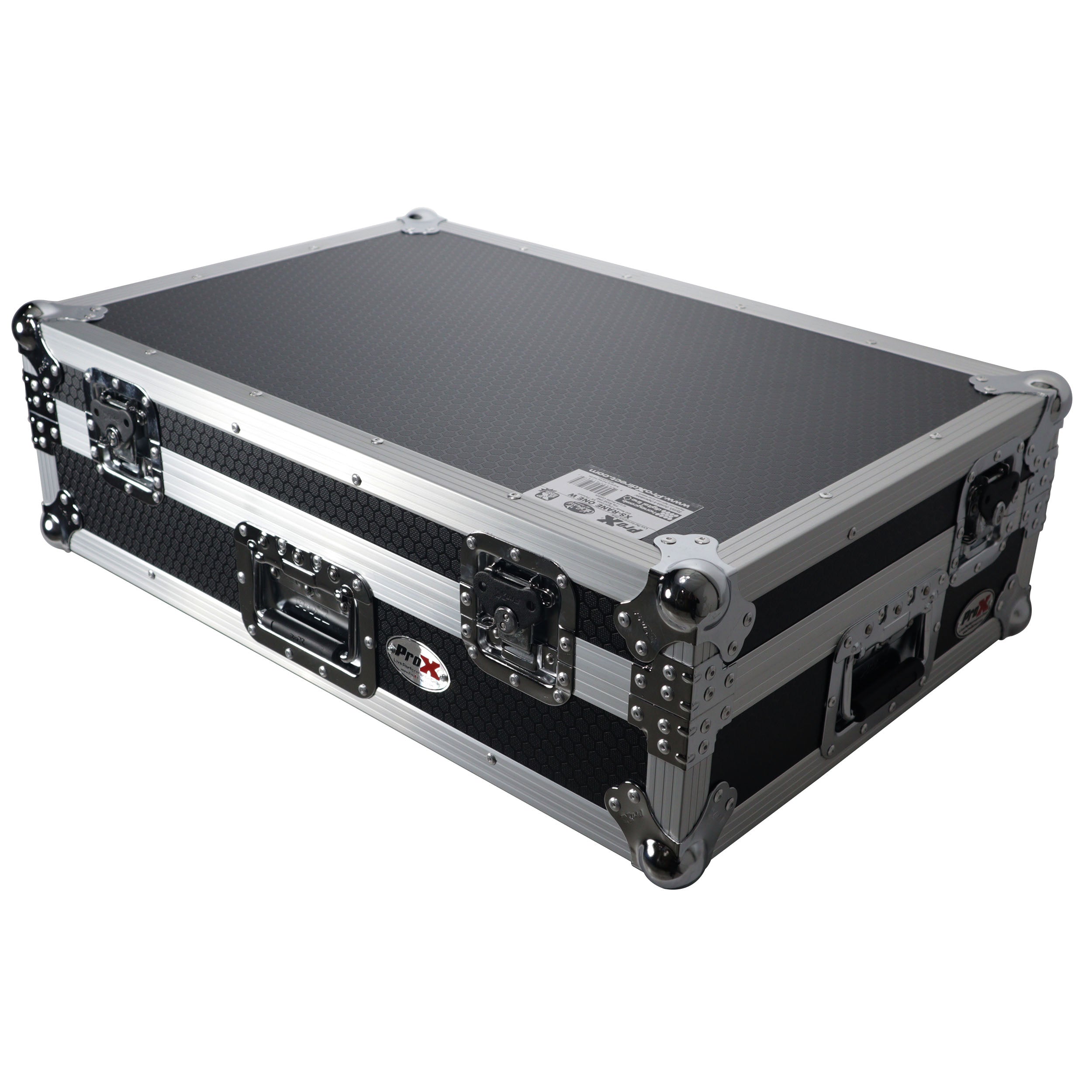 ProX XS-RANEONE-W Rane ONE Flight Case w/ Wheels & 1U Rack Silver/Black