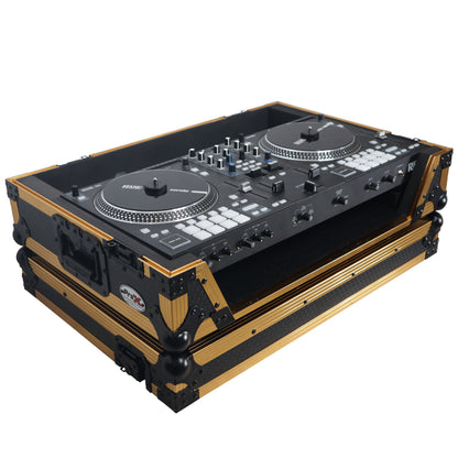 ProX XS-RANEONE-WFGLD Rane ONE Flight Case w/ Wheels & 1U Rack Gold/Black