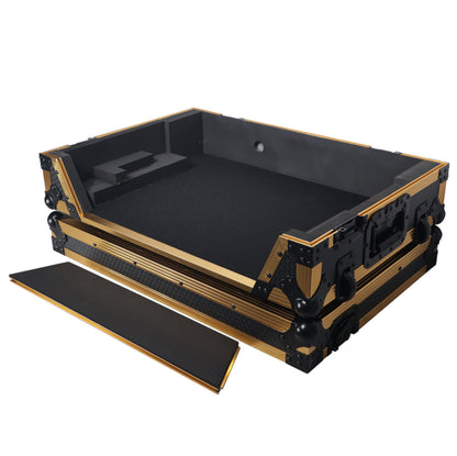 ProX XS-RANEONE-WFGLD Rane ONE Flight Case w/ Wheels & 1U Rack Gold/Black