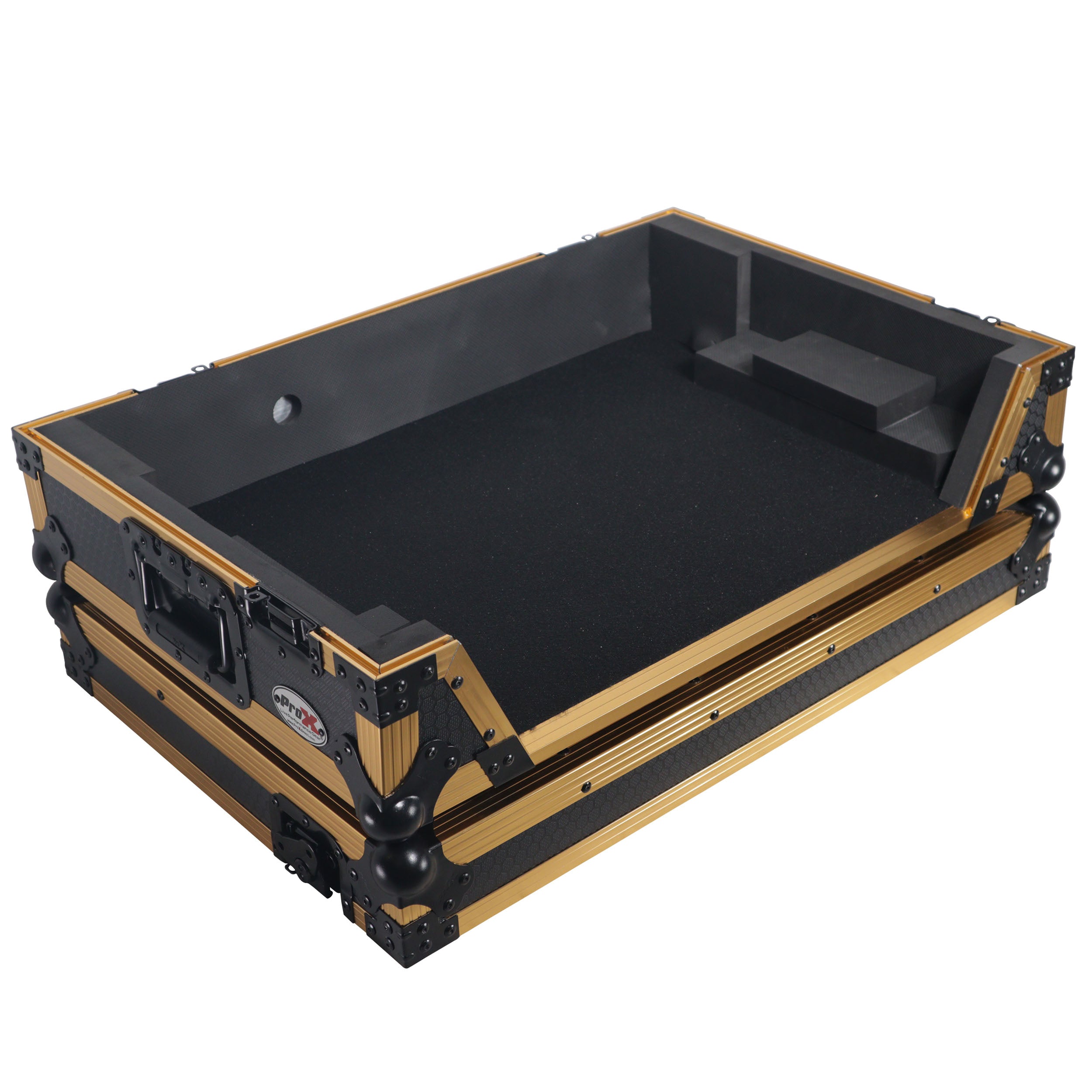 ProX XS-RANEONE-WFGLD Rane ONE Flight Case w/ Wheels & 1U Rack Gold/Black
