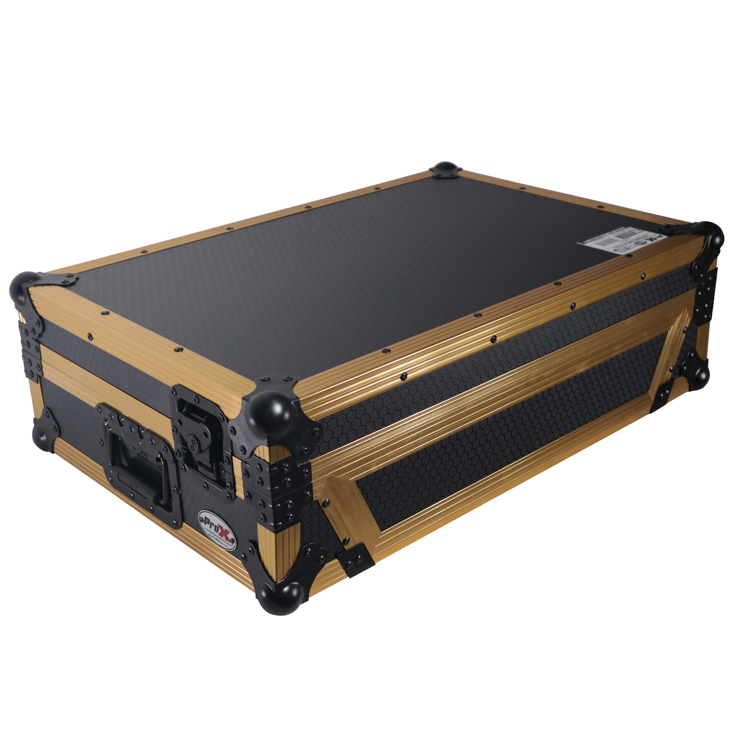 ProX XS-RANEONE-WFGLD Rane ONE Flight Case w/ Wheels & 1U Rack Gold/Black