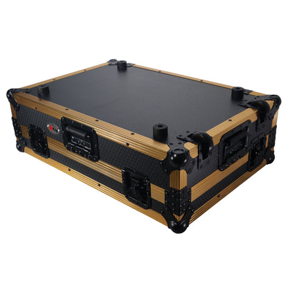 ProX XS-RANEONE-WFGLD Rane ONE Flight Case w/ Wheels & 1U Rack Gold/Black