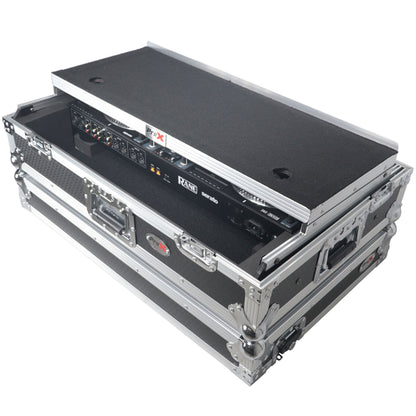 ProX XS-RANEONE-WLT Rane ONE Flight Case w/ Wheels, Laptop Shelf & 1U Rack Silver/Black