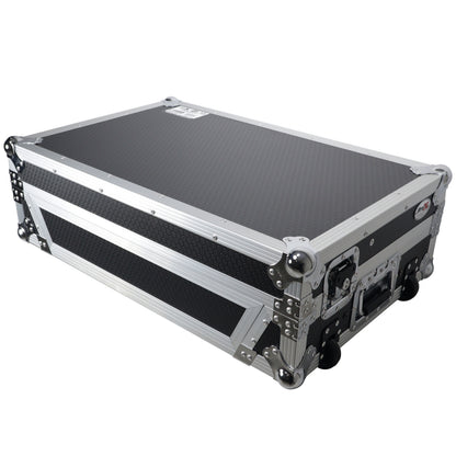 ProX XS-RANEONE-WLT Rane ONE Flight Case w/ Wheels, Laptop Shelf & 1U Rack Silver/Black