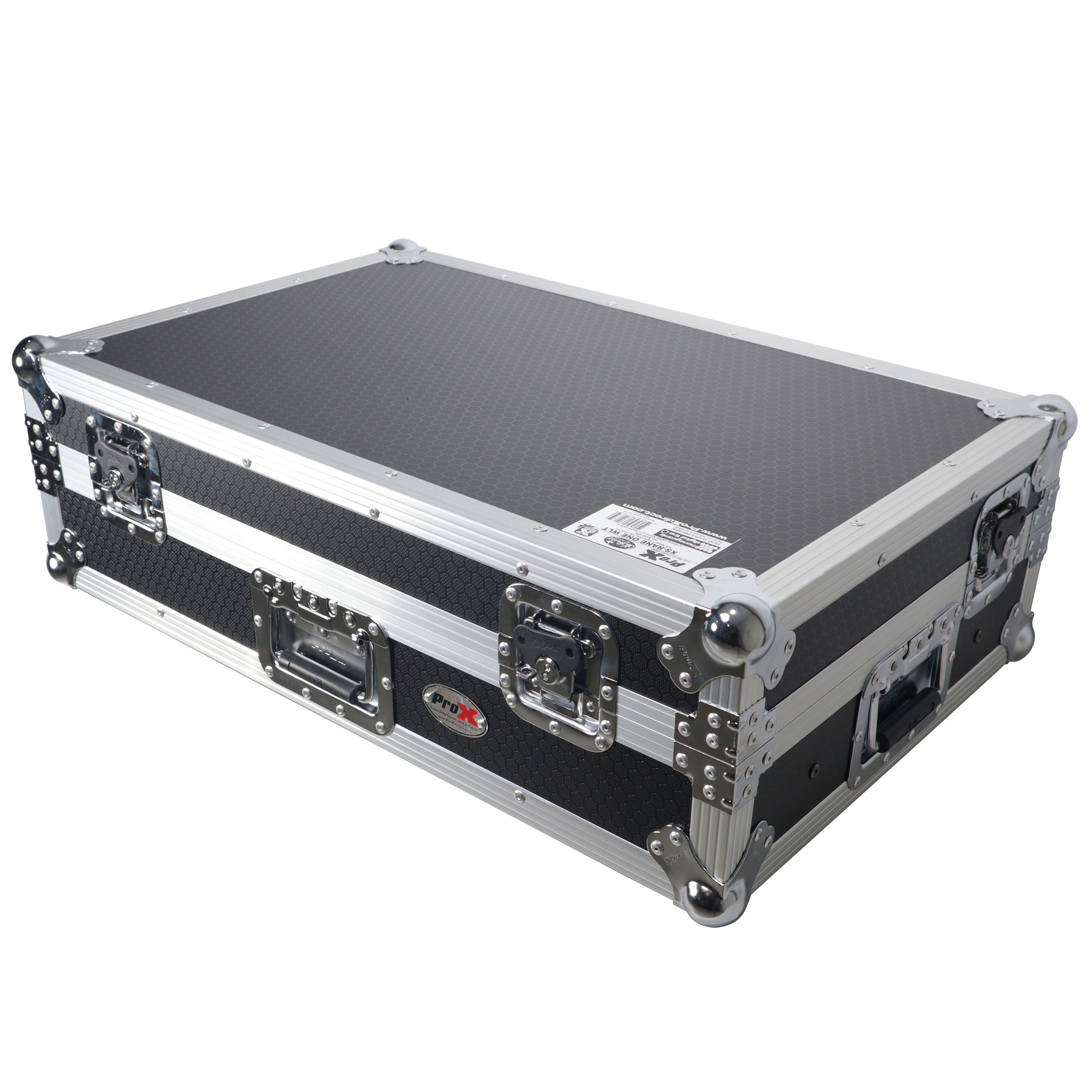 ProX XS-RANEONE-WLT Rane ONE Flight Case w/ Wheels, Laptop Shelf & 1U Rack Silver/Black