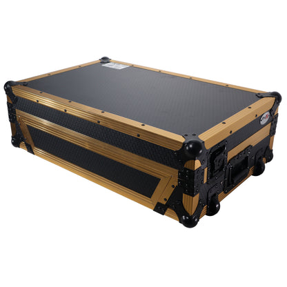 ProX XS-RANEONE-WLTFGLD Rane ONE Flight Case w/ Wheels, Laptop Shelf & 1U Rack Gold/Black