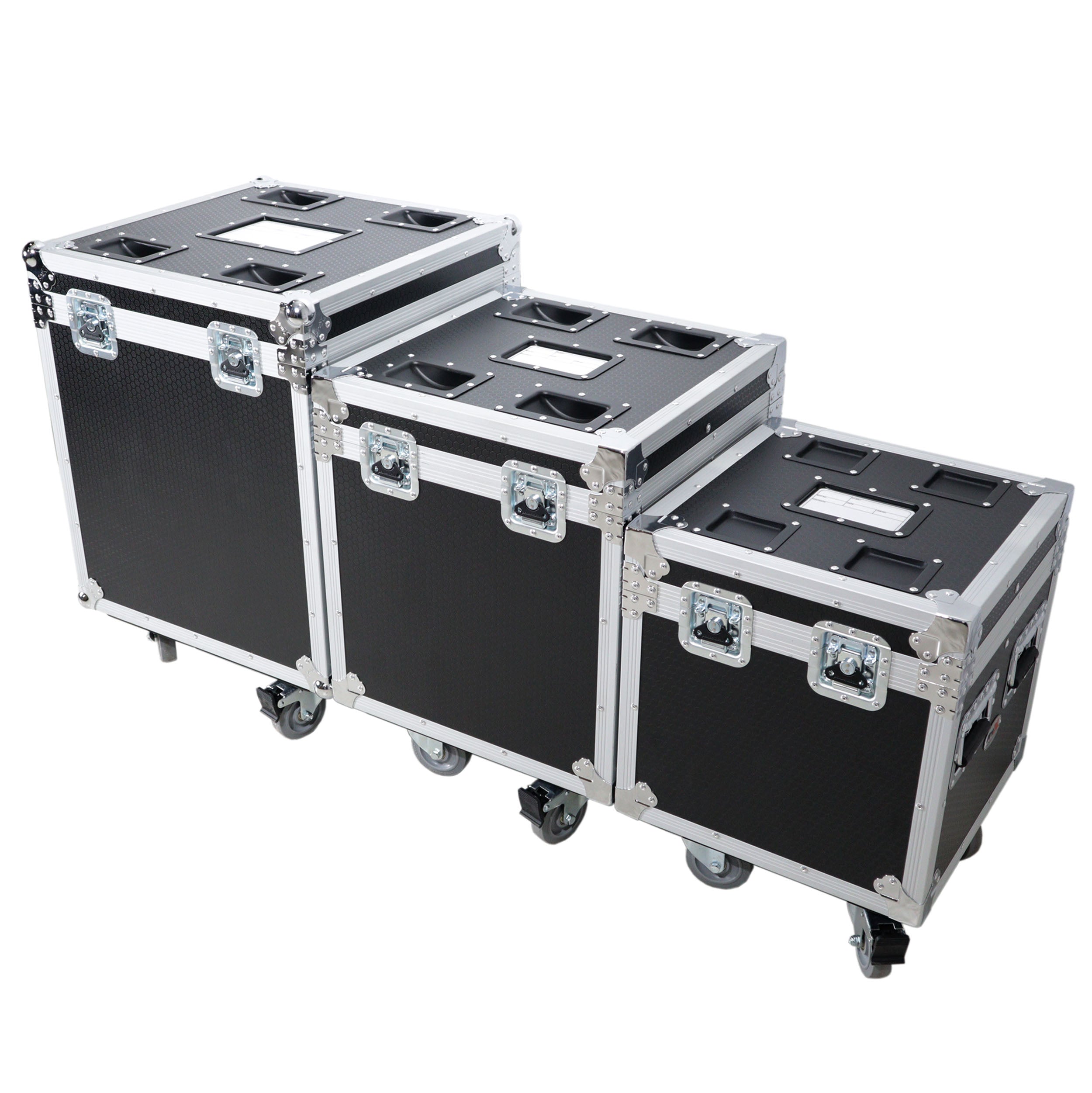 ProX XS-UTL493PKG Package of 3 Utility ATA Flight Travel Storage Road Case – Includes 1-Large 1-Medium 1-Small Size with 4 Casters