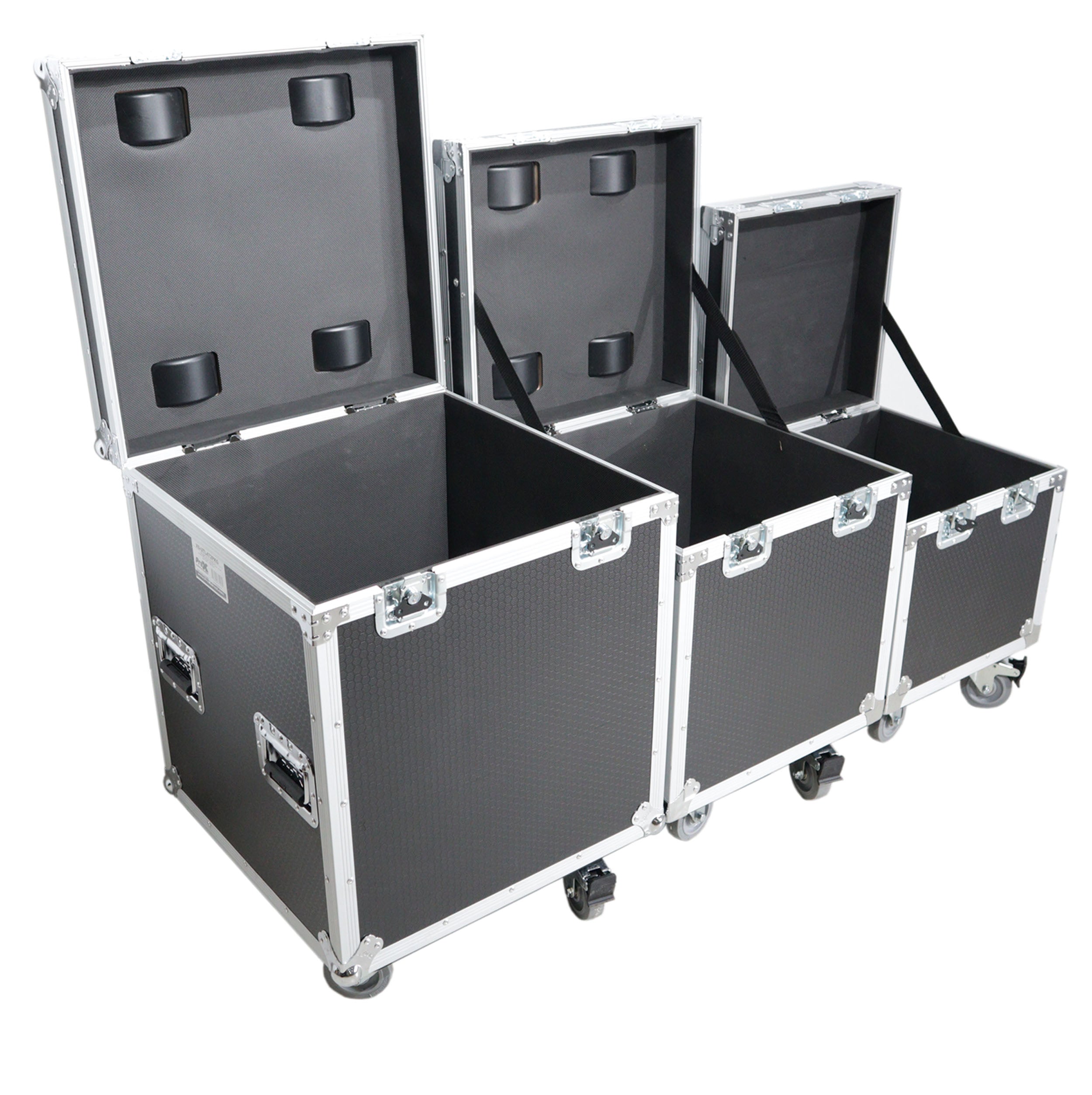 ProX XS-UTL493PKG Package of 3 Utility ATA Flight Travel Storage Road Case – Includes 1-Large 1-Medium 1-Small Size with 4 Casters
