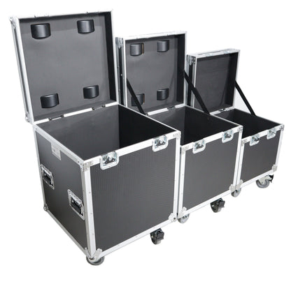 ProX XS-UTL493PKG Package of 3 Utility ATA Flight Travel Storage Road Case – Includes 1-Large 1-Medium 1-Small Size with 4 Casters