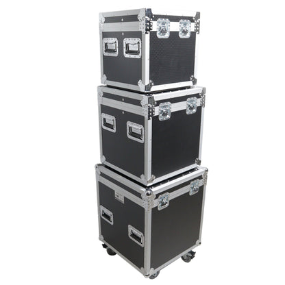 ProX XS-UTL493PKG Package of 3 Utility ATA Flight Travel Storage Road Case – Includes 1-Large 1-Medium 1-Small Size with 4 Casters