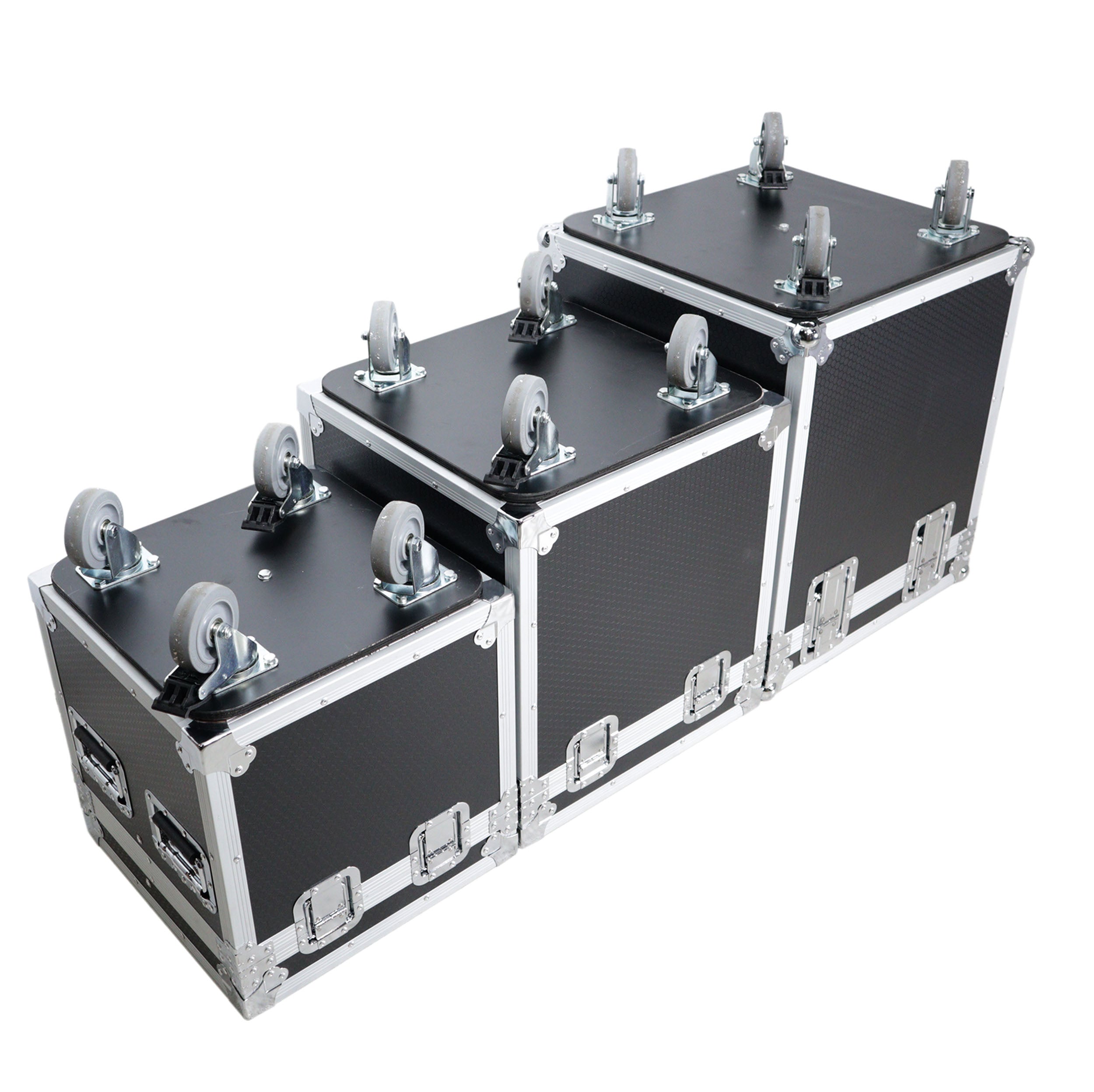 ProX XS-UTL493PKG Package of 3 Utility ATA Flight Travel Storage Road Case – Includes 1-Large 1-Medium 1-Small Size with 4 Casters