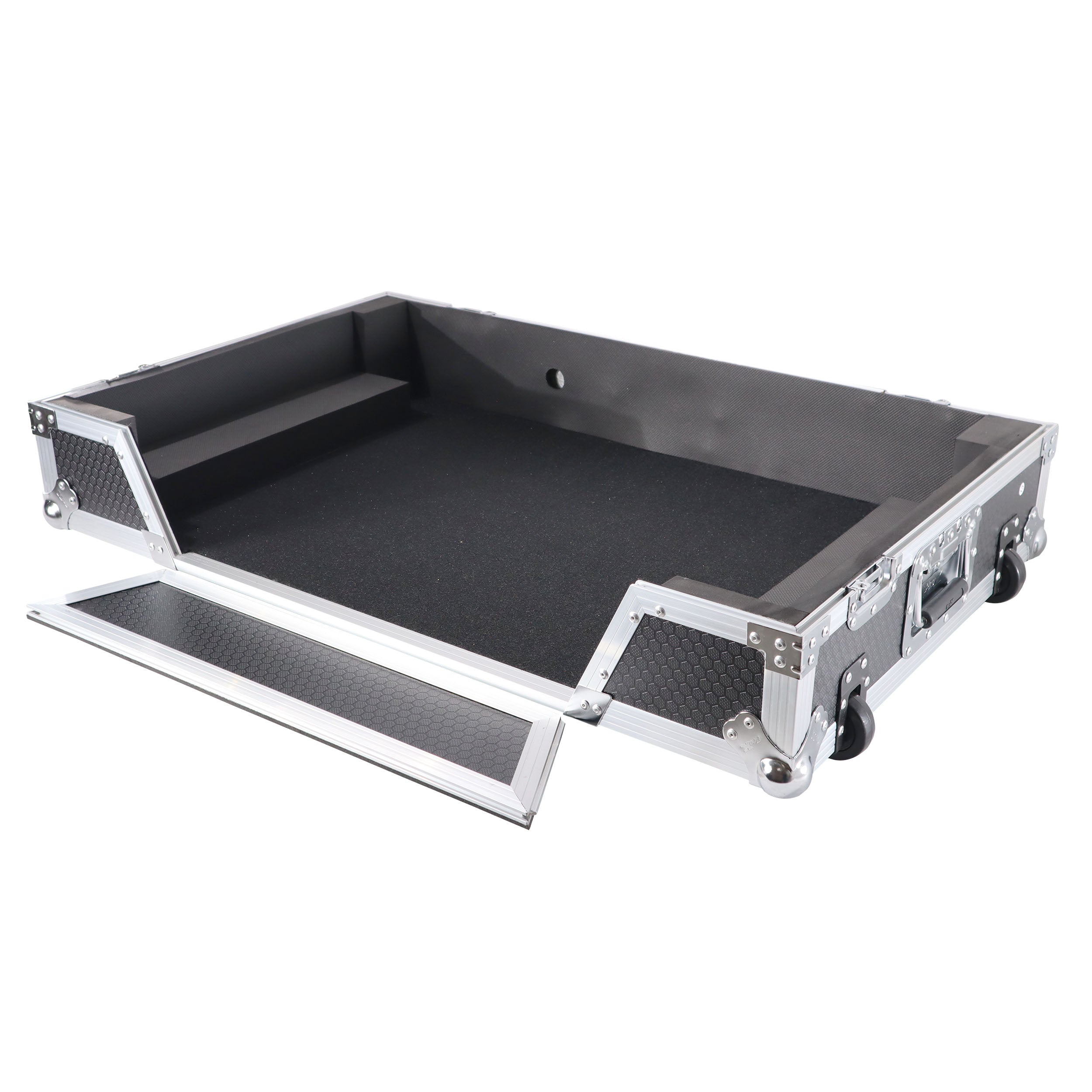 ProX XS-XDJXZ-W XDJ-XZ Flight Case w/ Wheels & 1U Rack Silver/Black