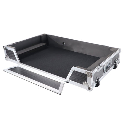 ProX XS-XDJXZ-W XDJ-XZ Flight Case w/ Wheels & 1U Rack Silver/Black