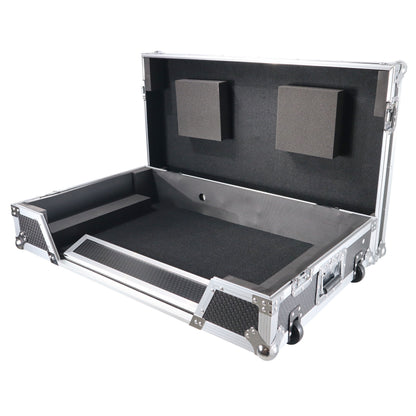ProX XS-XDJXZ-W XDJ-XZ Flight Case w/ Wheels & 1U Rack Silver/Black