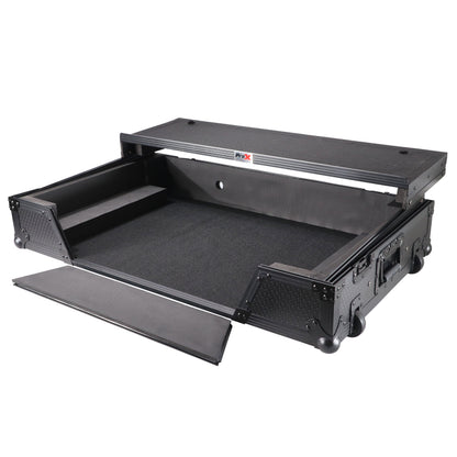 ProX XS-XDJXZ-WLTBL XDJ-XZ Flight Case w/ Wheels, Laptop Shelf & 1U Rack Black/Black