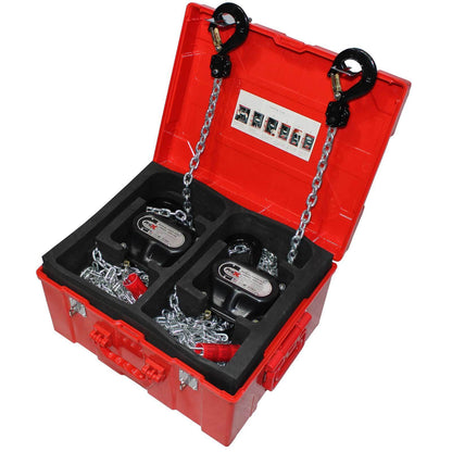 ProX XT-MCH1TX2-30FT Set of 2 1 ton Manual Chain Hoists w 30' Chains & Case